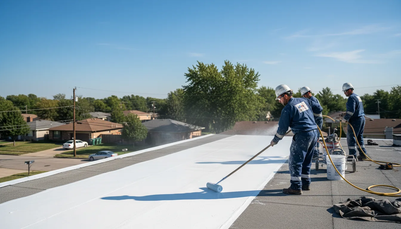 Commercial roof coating in Goodfield, IL near me